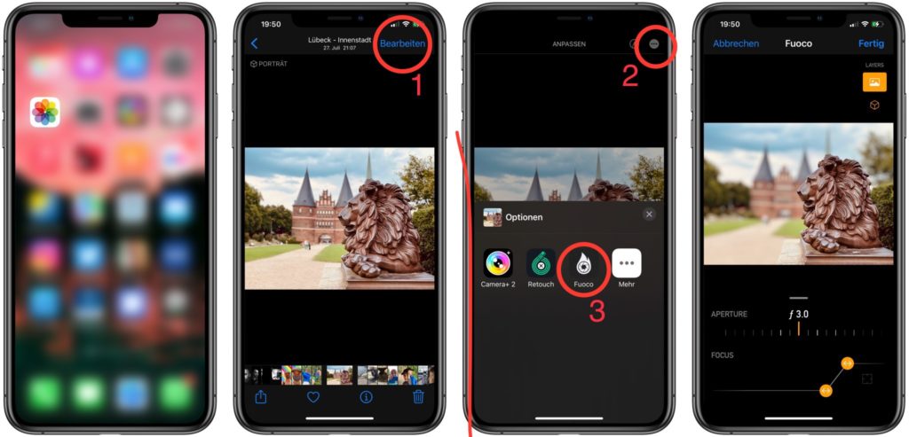 Fuoco: Bearbeitungx direkt über die iOS-Fotos-App