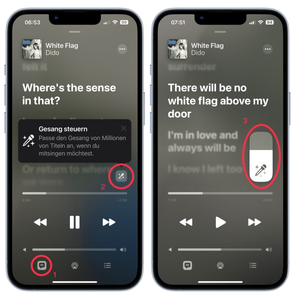 iOS 16.2 bringt die neue Karaoke funktion „Apple Music Sing“