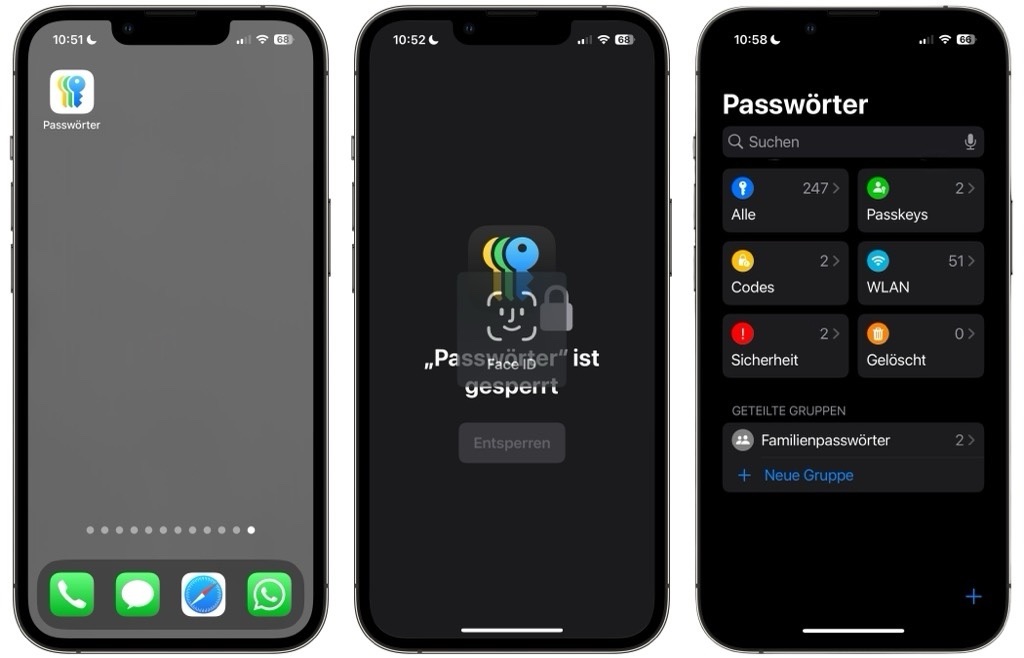 Die neue Passwörter-App unter iOS 18