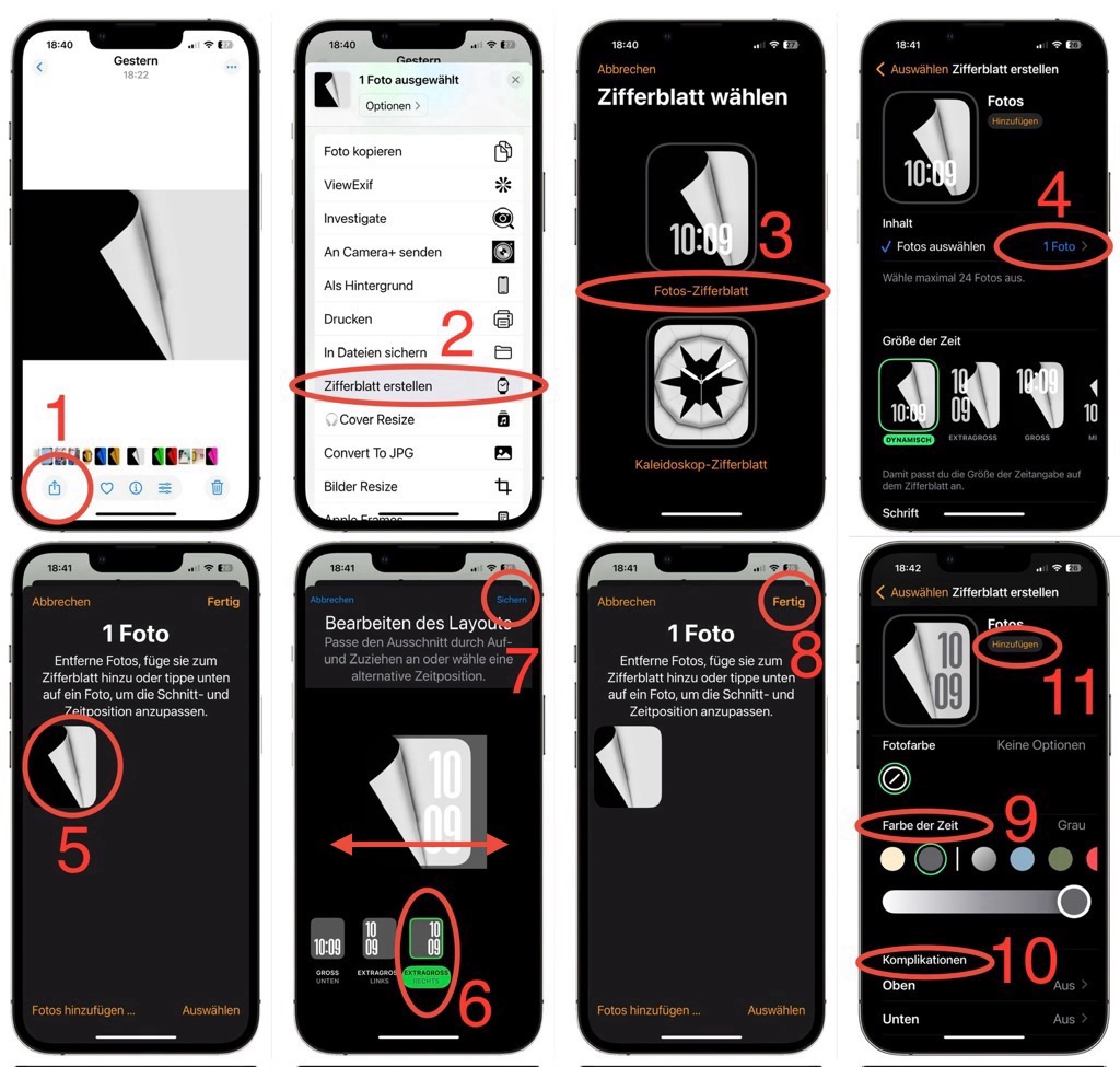 WatchOS 11.x neue Foto-Zifferblatt Funktion 