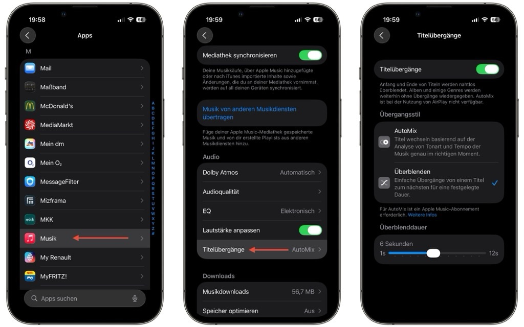 Screenshot 2: Und neue Apple Music Funktionen wie AutoMix